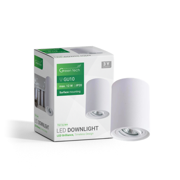 NADGRADNA SVETILJKA GU10 BELA GREEN TECH