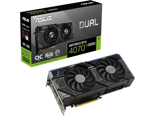 Grafička karta ASUS DUAL-RTX4070TIS-O16G NVD/16GB/GDDR6X/256bit/crna