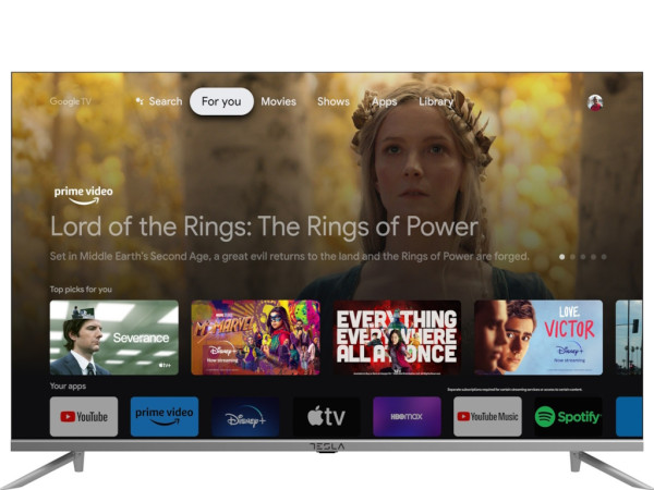 Televizor TESLA 43S635SFS/LED/43''/Full HD/smart/GoogleTV/siva/frameless