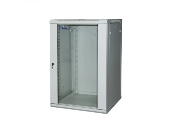 18U/19 rek orman nazidni Netiks W6618, staklena vrata sa bravom, dim. 600x600x900mm (ŠxDxV), prednj