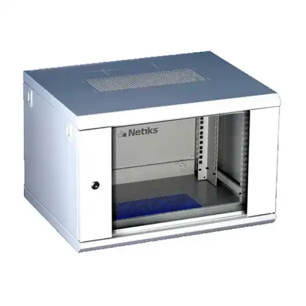 15U/19 Rek orman nazidni Netiks DW6615 dvodelni, staklena vrata sa bravom 600x600x800mm