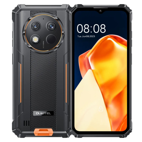 Oukitel G1 Rugged Smartphone/6+18GB/256GB/10600mAh/Android14/black-orange