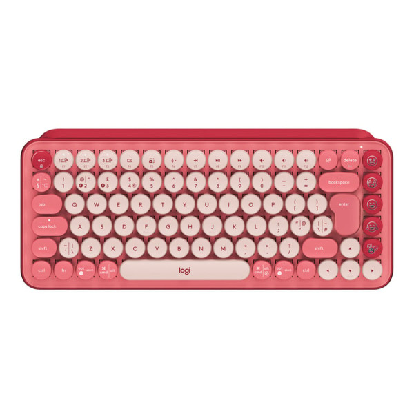 LOGITECH POP Keys Bluetooth Mechanical Keyboard - HEARTBREAKER ROSE - US INTL ( 920-010737 ) 