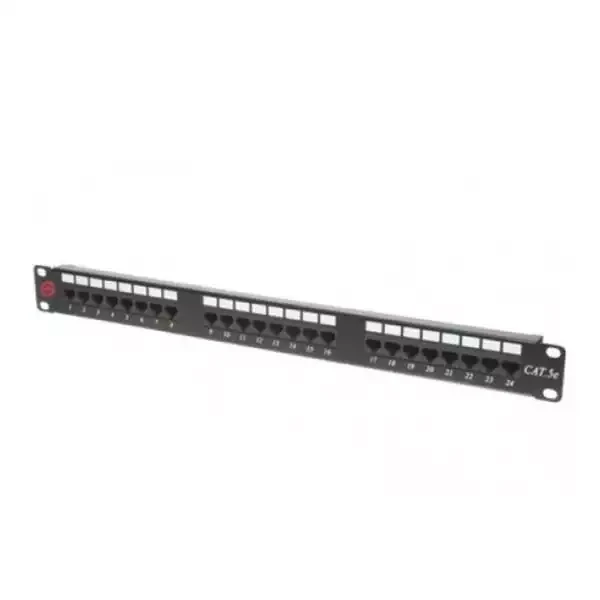 Patch panel 19/1U sa 24 RJ-45 UTP kat. 5e, dual Krone LSA & 110 IDC reglete (UP5E-24-1U)