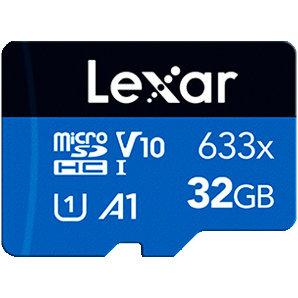 Lexar 32GB High-Performance 633x microSDHC UHS-I, up to 100MBs read 20MBs write C10 A1 V10 U1, EAN: 843367128884 ( LMS0633032G-BNNNG )