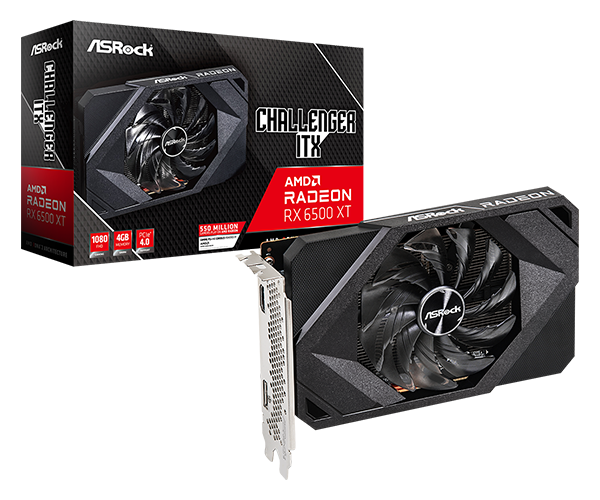 SVGA Asrock Radeon RX6500XT Challenger  4GB, RX6500XT CLI 4G
