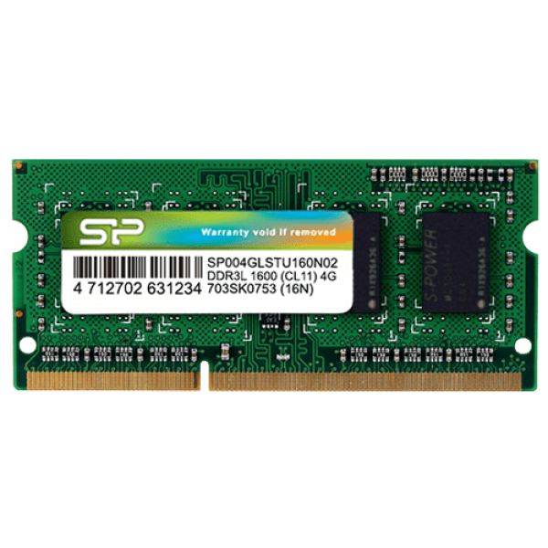Silicon Power DDR3-1600 CL11 1.35V 4GB DRAM DDR3 SO-DIMM Notebook 4GB (512*8) 8chips ( SP004GLSTU160N02 )