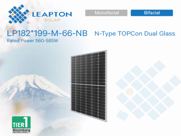 PV modul LEAPTON,580W,BF,N tip,1400mm