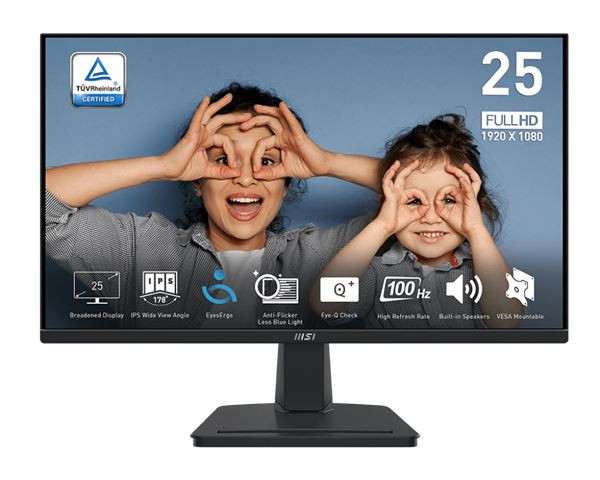 Monitor 25 MSI PRO MP251 FHD IPS 1ms 100Hz HDMIVGA zvučnici
