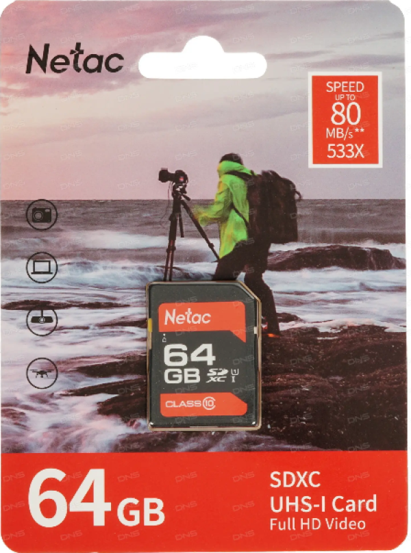 SDXC Netac 64GB P600 NT02P600STN-064G-R