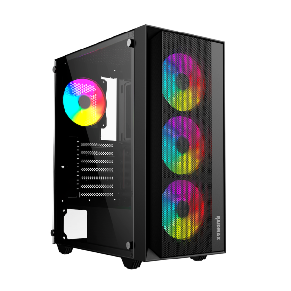 Kuciste Raidmax Vector 100 Black 4 x RGB fan/Window/No-PSU