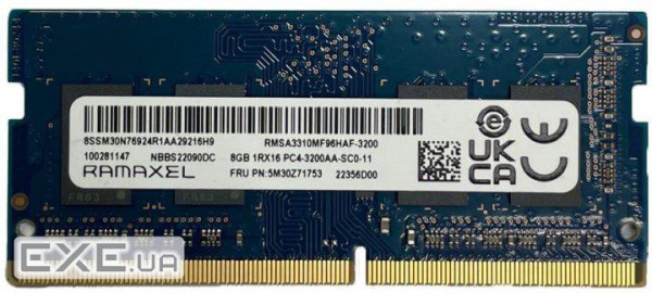 RAM SODIMM Ramaxel DDR4 8GB 3200MHz RMSA3310MF96HAF-3200 Bulk