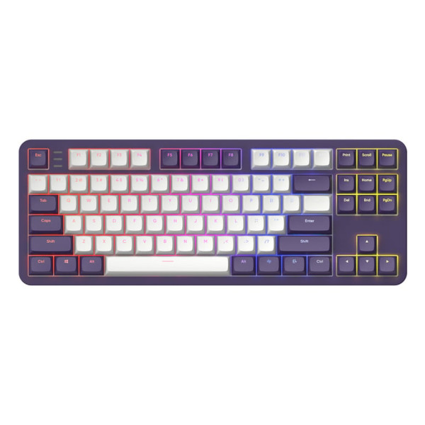Dark Project ALU87A Violet/White - Mechanical Gaming Keyboard (ANSI)