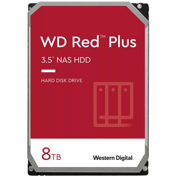 HDD NAS WD Red Plus (3.5, 8TB, 128MB, 5640 RPM, SATA 6 Gbs) ( WD80EFZZ ) 