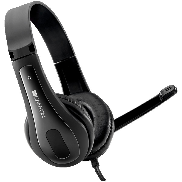 CANYON PC headset HSC-1 PC Mic Flat 2m Black ( CNS-CHSC1B ) 