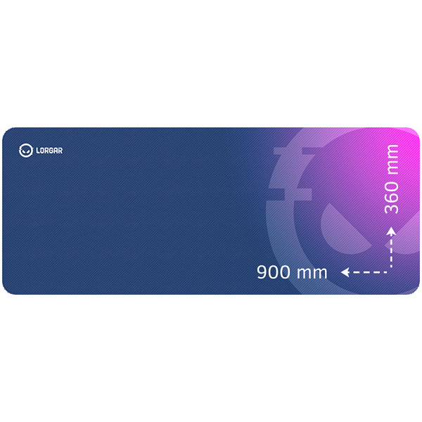 Lorgar Main 139, Gaming mouse pad, High-speed surface, Purple anti-slip rubber base, size: 900mm x 360mm x 3mm, weight 0.6kg ( LRG-GMP139 )