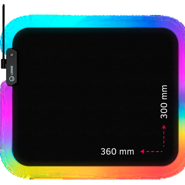 Lorgar Steller 913, Gaming mouse pad, High-speed surface, anti-slip rubber base, RGB backlight, USB connection, Lorgar WP Gameware support, size: 360mm x 300mm x 3mm, weight 0.250kg ( LRG-GMP913 )