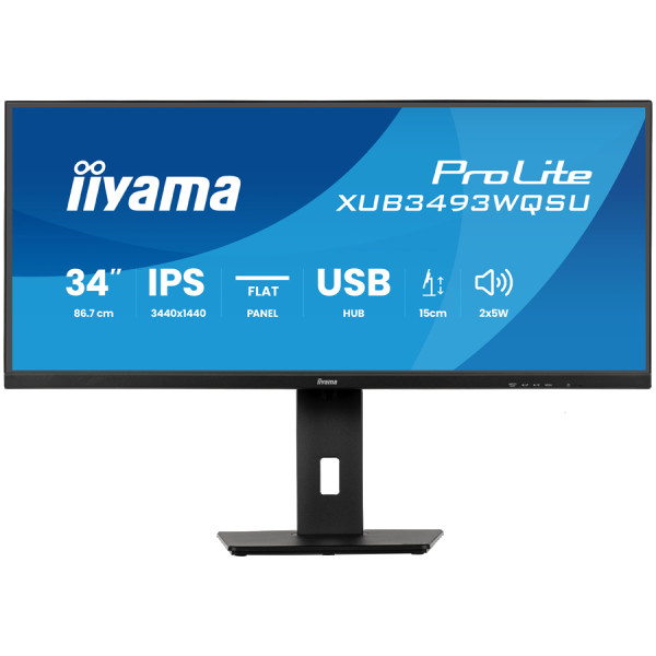 XUB3493WQSU-B6 34 IPS Ultra wide flat screen with PIP, PBP and height adjustable stand ( XUB3493WQSU-B6 ) 
