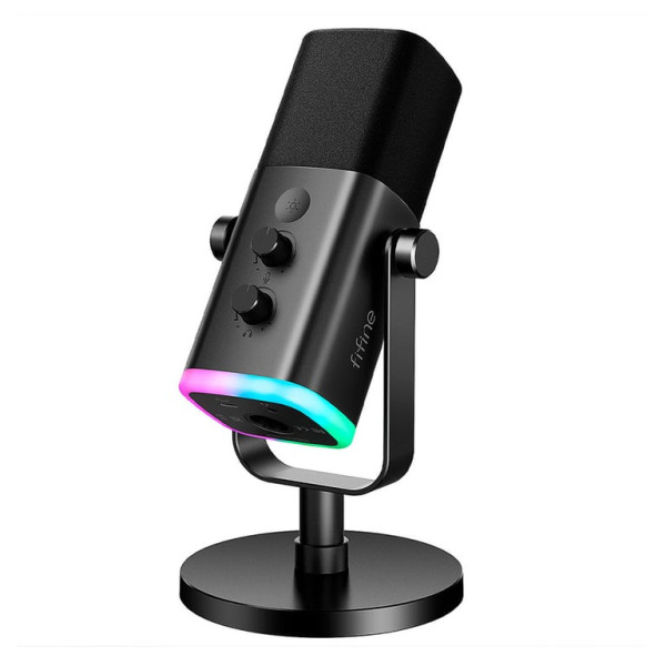 Fifine AM8 Dynamic RGB Microphone - Black