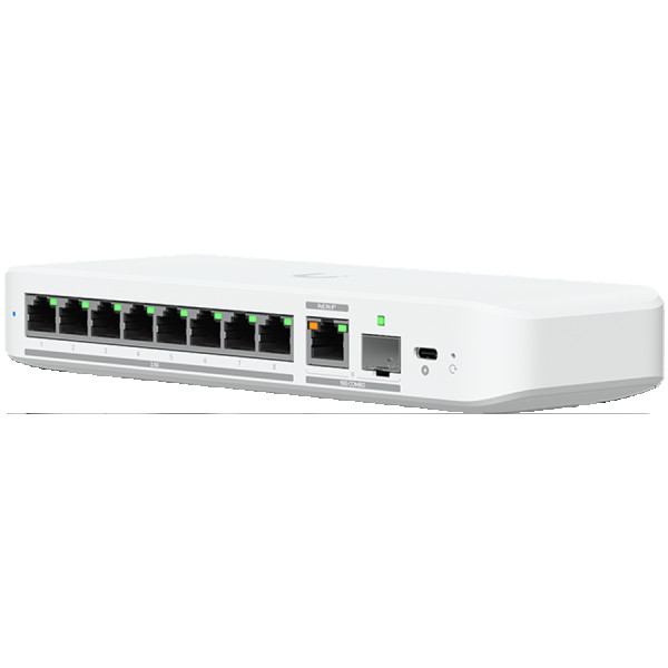 Ubiquiti switch USW-FLEX-2.5G-8-POE 8-port 2.5 GbE PoE++, 10 GbE PoE+++ input port for power  SFP+ port combo ( USW-FLEX-2.5G-8-POE ) 