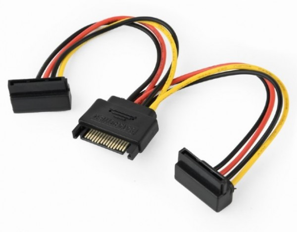 Kabl naponski Cablexpert SATA 1na2 M/F CC-SATAM2F-02 pod uglom