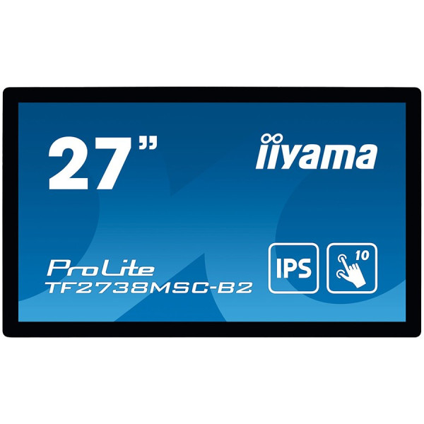 IIYAMA Monitor 27'' PCAP Bezel Free 10-Points Touch, 1920x1080, IPS panel, DVI, HDMI, DisplayPort, 425cdm˛ (with touch), 1000:1, 5ms, Landsc