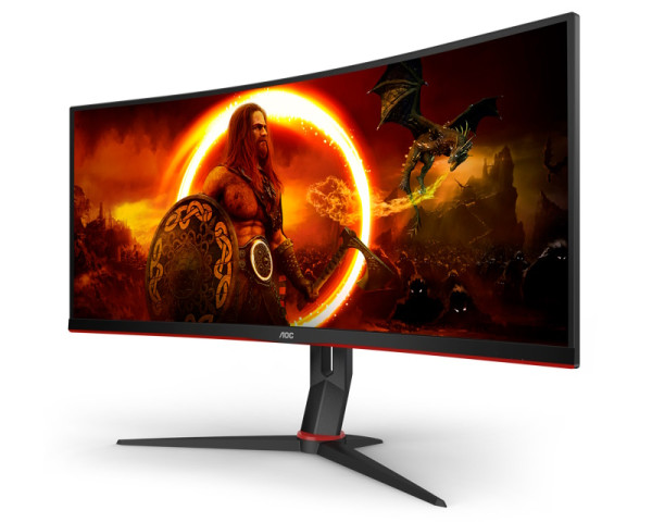 AOC 34 inča CU34G2XP/BK UWQHD 3440x1440 Fast VA 180 Hz zakrivljeni gaming monitor outlet 