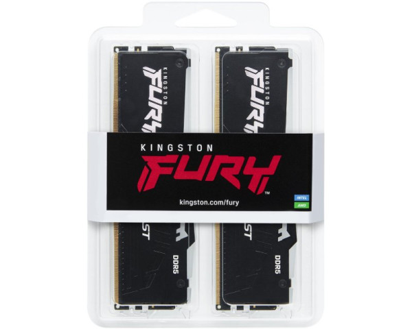 KINGSTON DIMM DDR5 128GB (2x64GB kit) 5600MT/s KF556C40BBAK2-128 FURY Beast Black RGB EXPO 