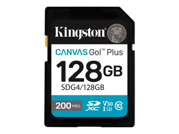Memorije kartice SDG4/128GB/ 128GB SDXC Canvas Go Plus Gen4 200MB/s C10 UHS-I U3 V30