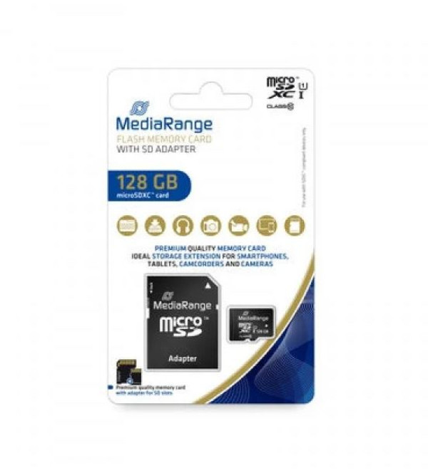 Micro SD Mediarange Germany 128GB SDXC UHS-1 MR945 + adapter