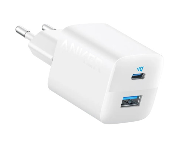 ANKER 323 33W USB-C zidni punjač 2-porta (USB-A i USB-C), beli 