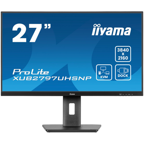 27'' IPS-panel, 3840x2160 UHD, USB-C Dock (96W PD, LAN, DP-OUT, USB 3x3.2+1xC(15W)), 4ms, 15cm height adj. stand, 350cdm2, HDMI, DisplayPort, Speakers ( XUB2797UHSNP-B1 ) 