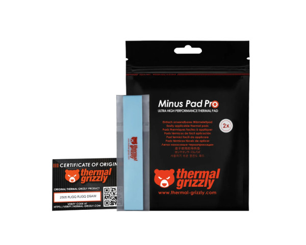 THERMAL GRIZZLY TG Minus Pad Pro - 120x20x0.5 mm termal pad (2pcs) (TG-MP-P-120-20-05-2) 