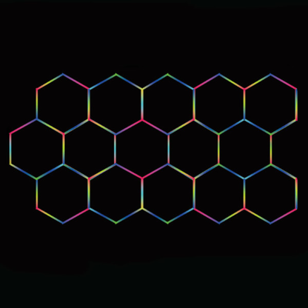 Hexagon LED tube 15 heads RGB 12V 410mm 59pcs