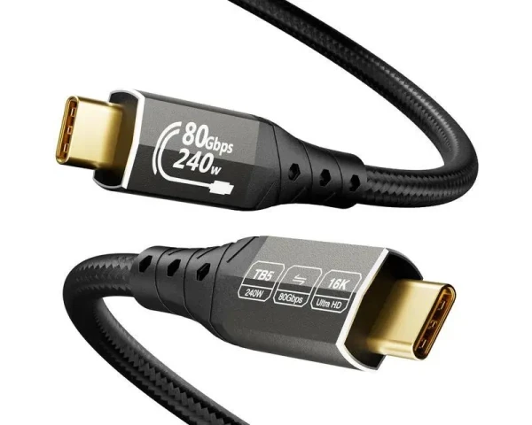 Kabl USB  E-Green USB4 V2.0 USB C-CM/M Thunderbolt 5/4, 80Gbps/PD 16K@60Hz 8K@120Hz, 2m, crna