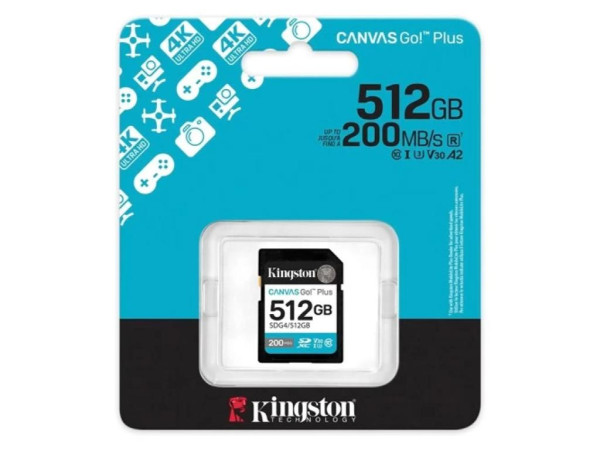 Memorije kartice KINGSTON SDG4/512GB/Canvas Go! Plus/Class10 UHS-I