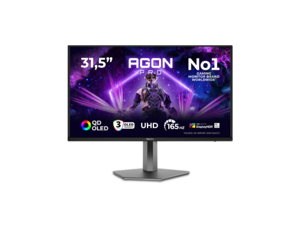 Monitor AOC AG326UD 31.5''/OLED/3840X2160/165Hz/0.03ms GtG/HDMIx2,DP/G-sync/VESA/zvucnici/crna