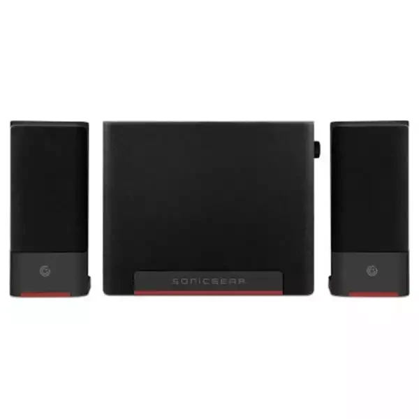 Zvučnici SonicGear Space 3 Maroon 2.1, crno/crveni