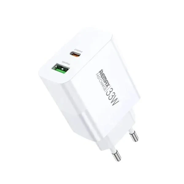 REMAX Strujni Fast punjac Kiddy 1xUSB 3.0+1xTIP C 33W RP-U122, beli 