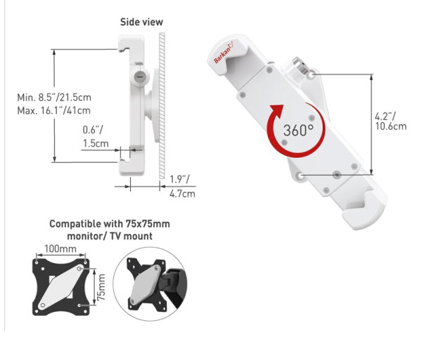 BARKAN T70VL zidni nosač za tablet od 7 do 14 inča 