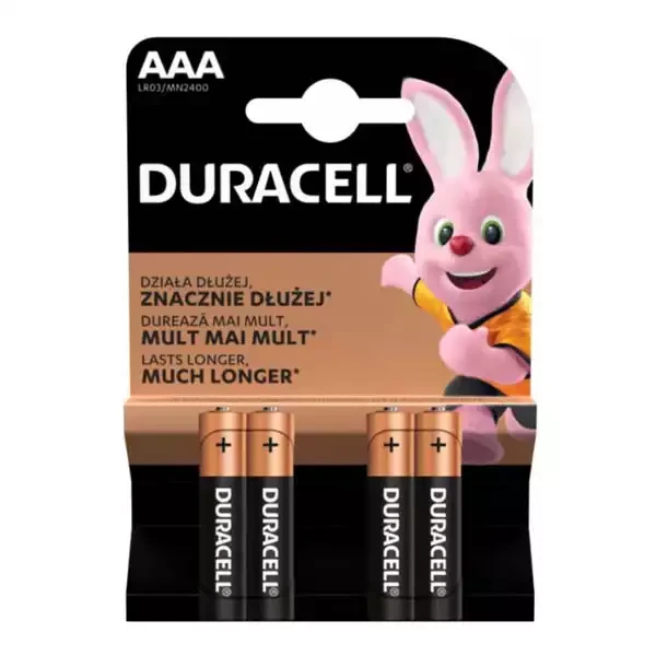 DURACELL LR03 ALKALNA BATERIJA 1,5V AAA 4 komada u pakovanju