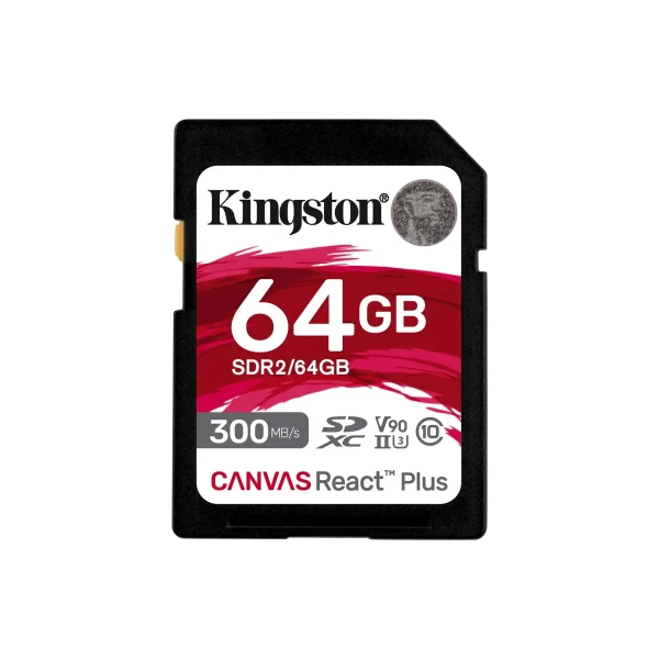 SD Card 64GB Kingston Canvas React Plus SDR2/64GB