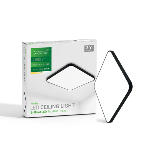 LED PLAFONJERA 24W 4000K PRECNIK 33X33cm GREEN TECH