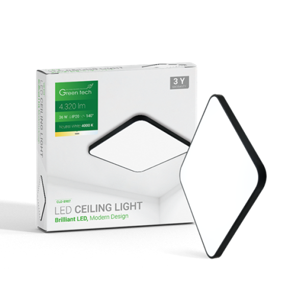 LED PLAFONJERA 36W 4000K PRECNIK 48X48cm GREEN TECH