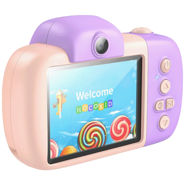 hoco. Dečija kamera, 2'' IPS LCD, 32 MPx, FullHD, microSD, pink - DV201 Pink