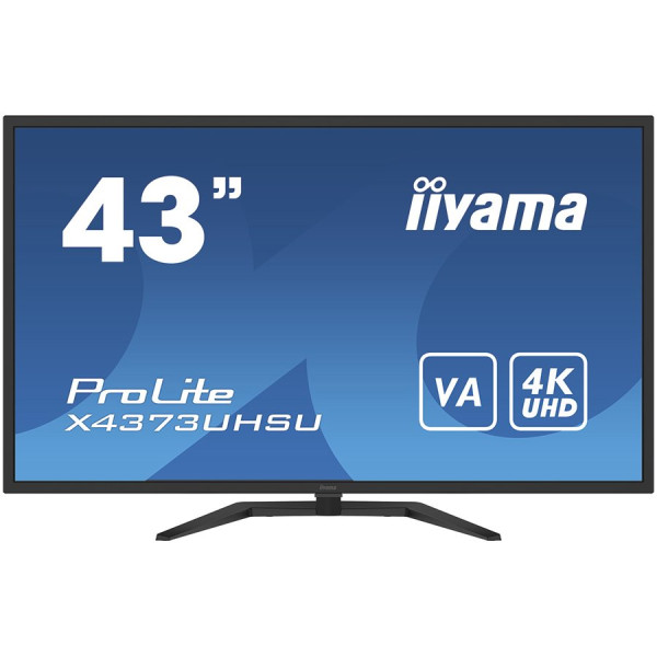 Iiyama Monitor 43'' UW VA-panel, 3840x2160 UHS, 3ms, 400cdm˛ HDR400, Speakers, 2xHDMI, 1xDisplayPort, USB-HUB (2x3.02x2.0), PBP, PIP, Remote control ( X4373UHSU-B1 ) 