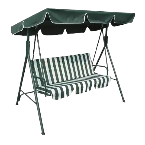 Baštenska ljuljaška trosed  zeleno  bela Mykonos