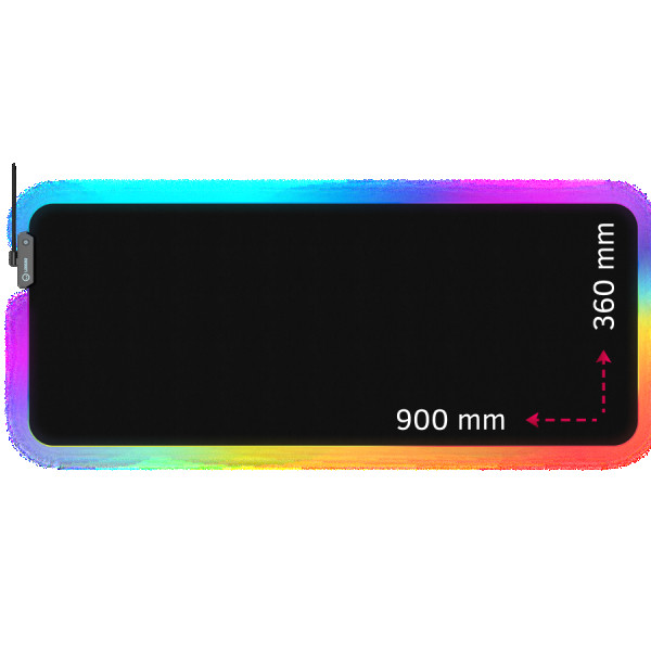 Lorgar Steller 919, Gaming mouse pad, High-speed surface, anti-slip rubber base, RGB backlight, USB connection, Lorgar WP Gameware support, size: 900mm x 360mm x 3mm, weight 0.635kg ( LRG-GMP919 )