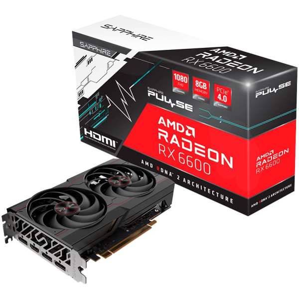 SVGA Sapphire Radeon RX 6600 Pulse Gaming 8GB, 11310-01-20G