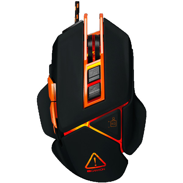CANYON mouse Hazard GM-6 LED Wired Black Orange ( CND-SGM6N ) 